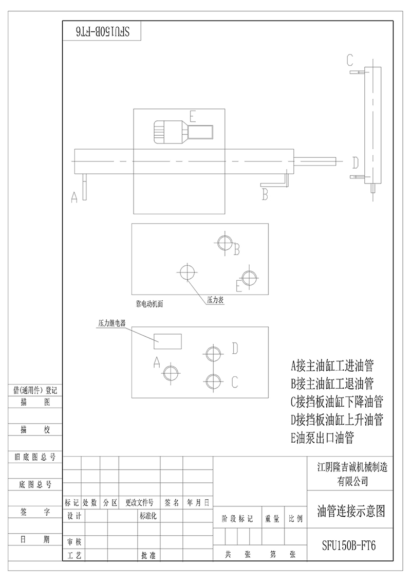 1 機(jī)器外形圖Outlook of the machine 2 地腳設(shè)計(jì)圖Ground Mounting Instruction 3 液壓原理圖Hydraulic Principle Figure 4 電氣原理圖Electricity Principle Figure 5 電氣連線圖Electrics Connection Figure 6 液壓油管聯(lián)接示意圖Hydraulic Oil Pipes Connection Figure 7 壓棉小車調(diào)整示意圖Cotton Press Cart Adjustment Figure 8 液壓元件安裝示意圖Hydraulic Components Set-up Figure
